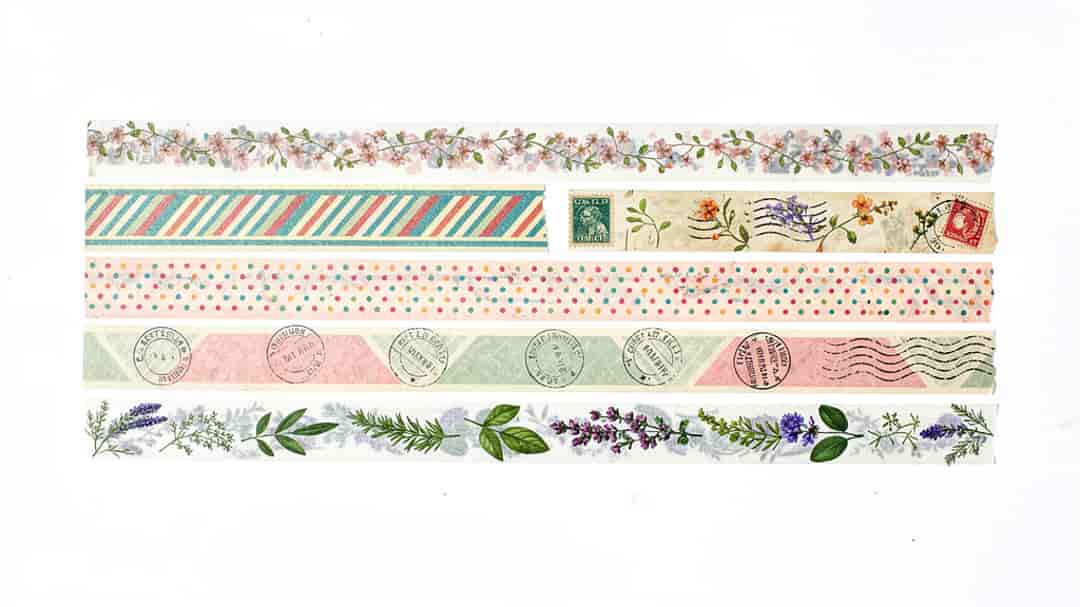 Colorful washi tape decorative divider
