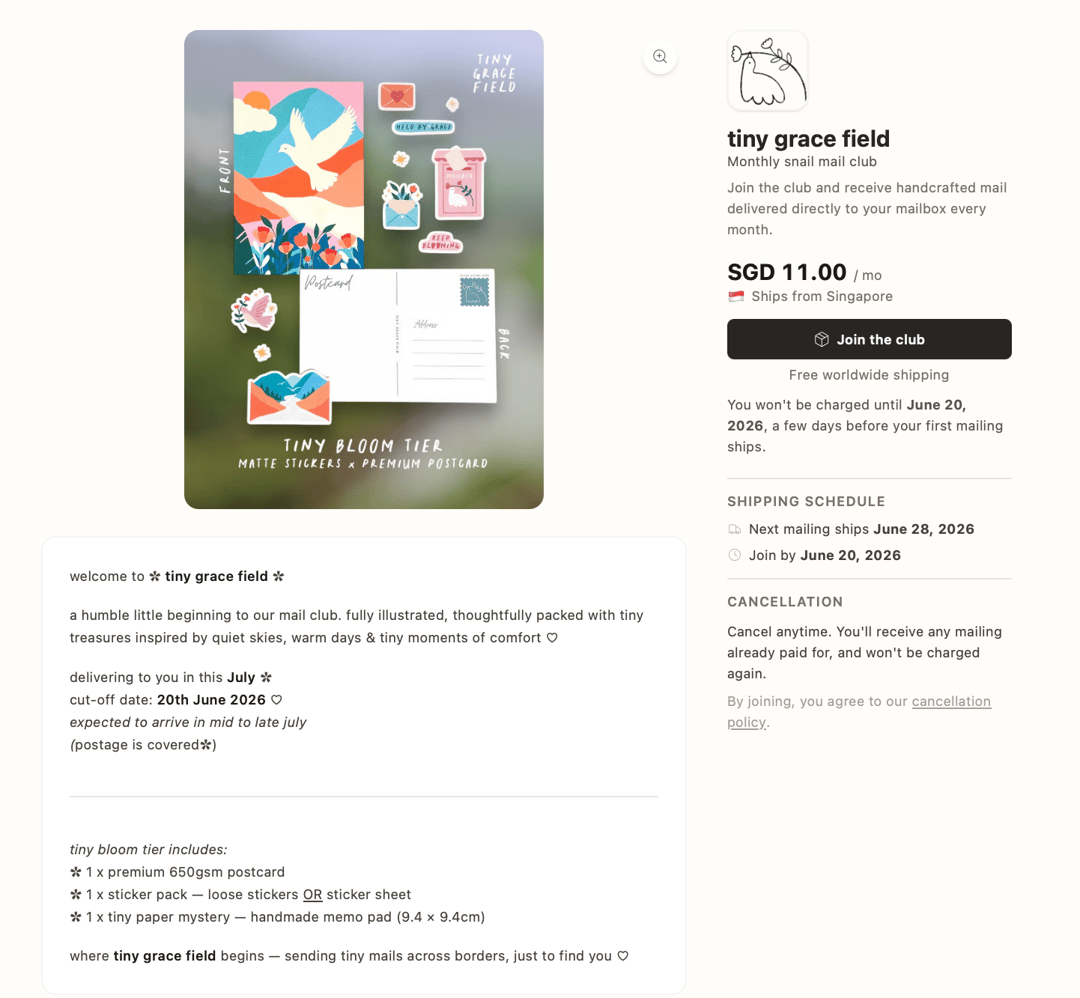 A page that turns visitors into subscribers