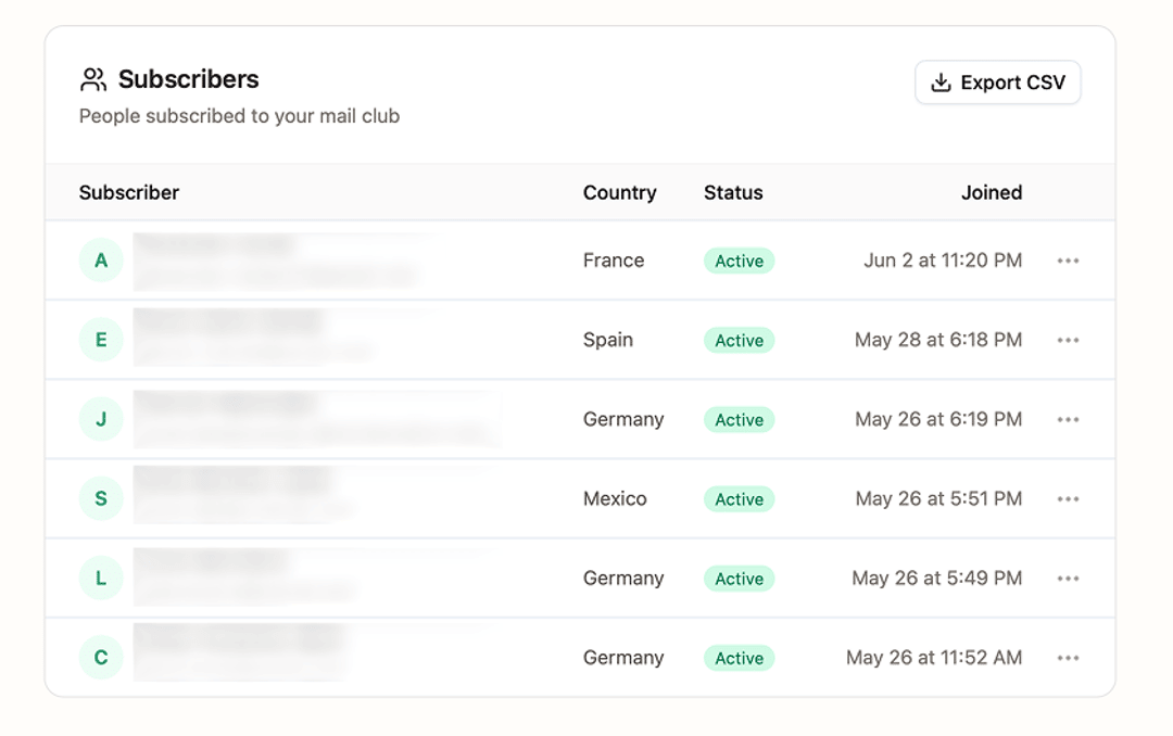Every address, organised, exported in one click