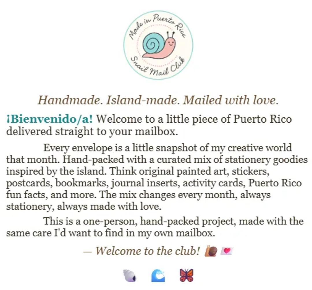 Made in Puerto Rico Snail Mail — image 1