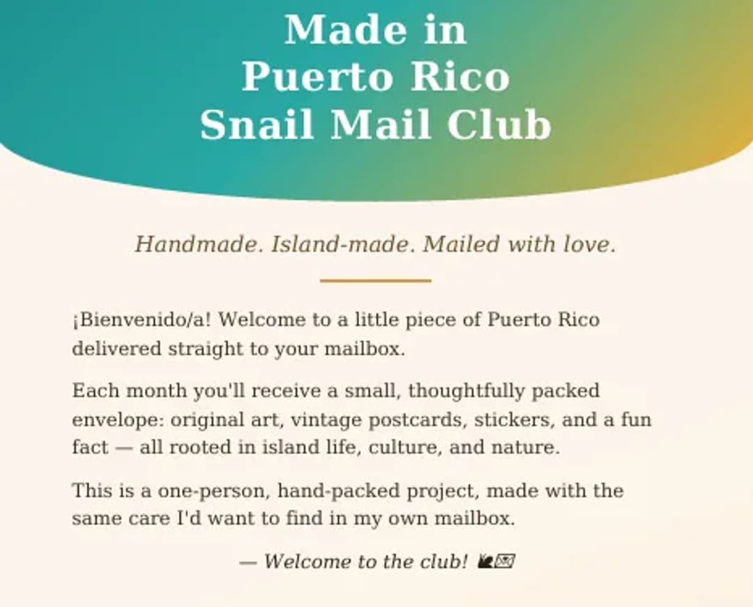 Made in Puerto Rico Sanil Mail — image 1