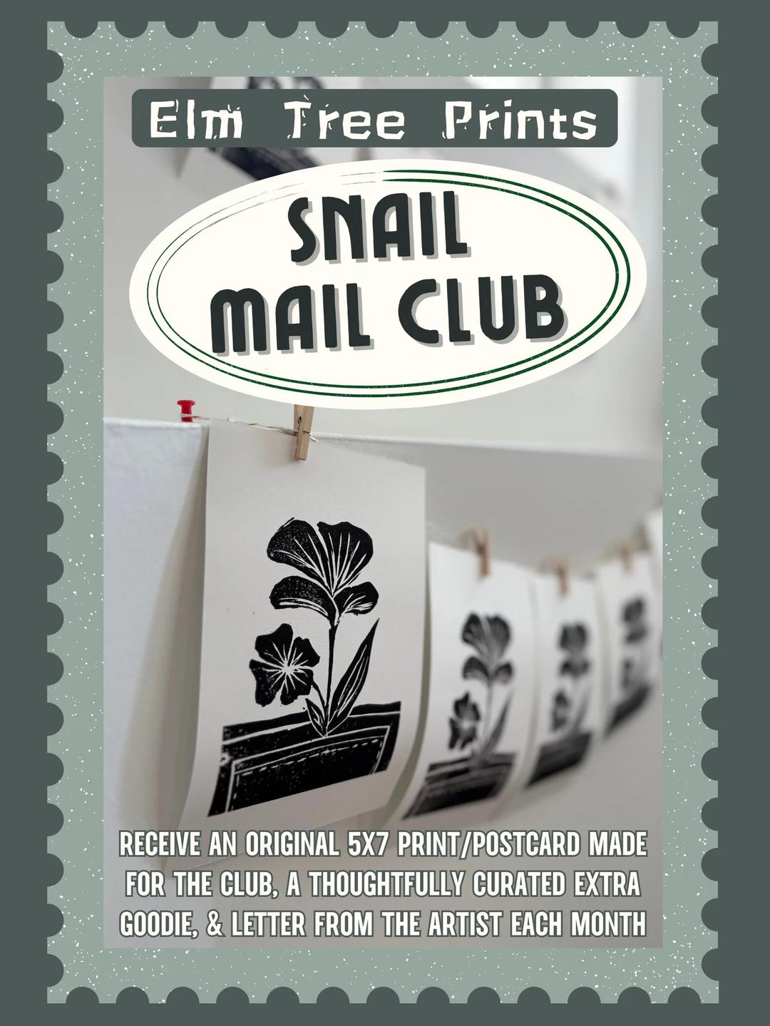 Elm Tree Prints Snail Mail Club