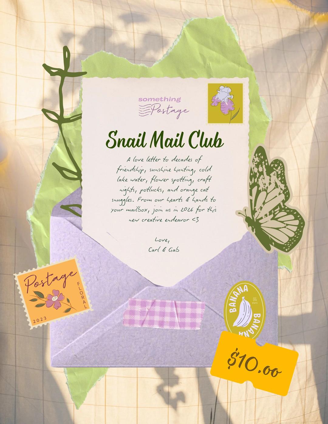 Postage Floral Snail Mail Club