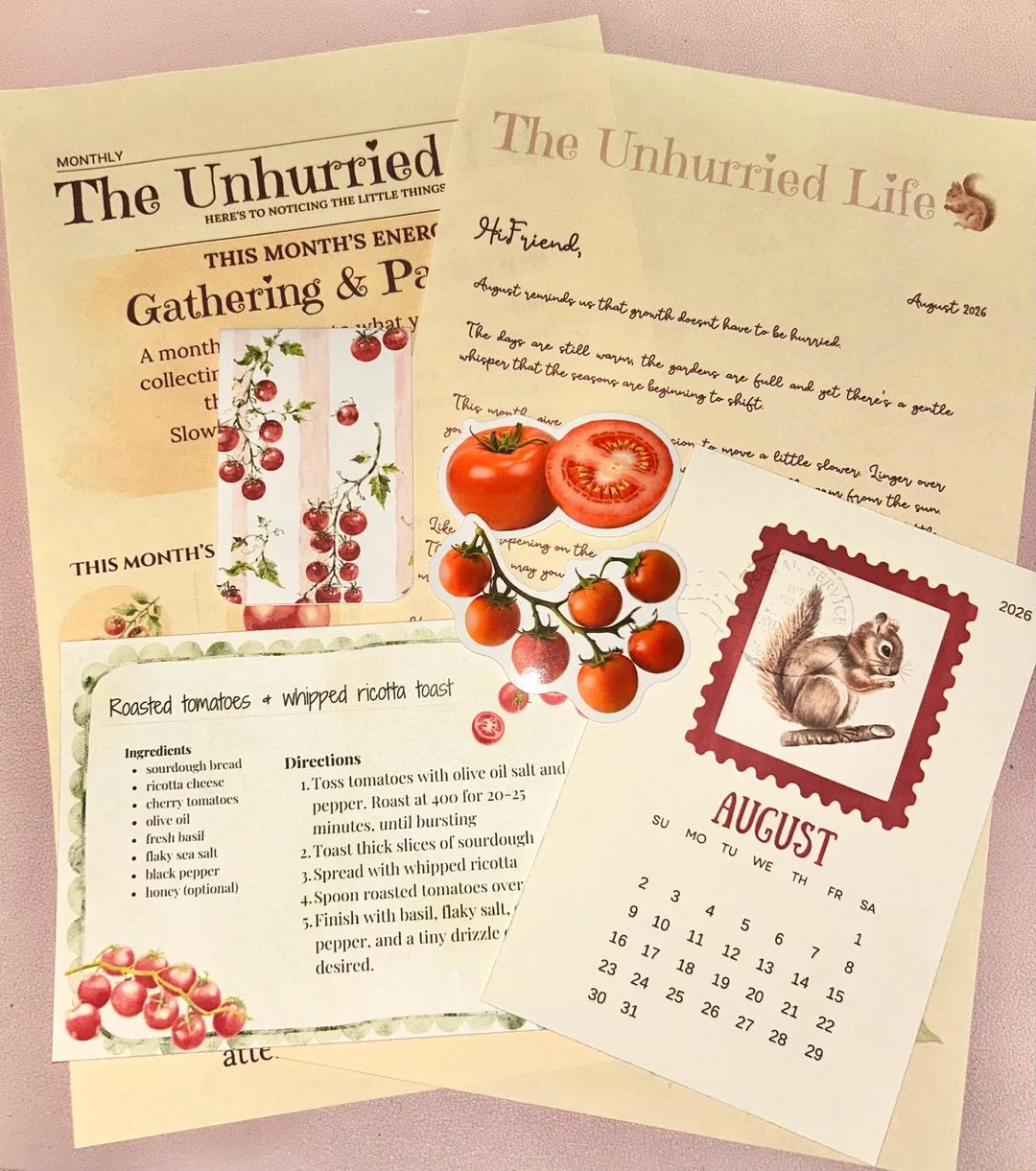 The Unhurried Life Letters