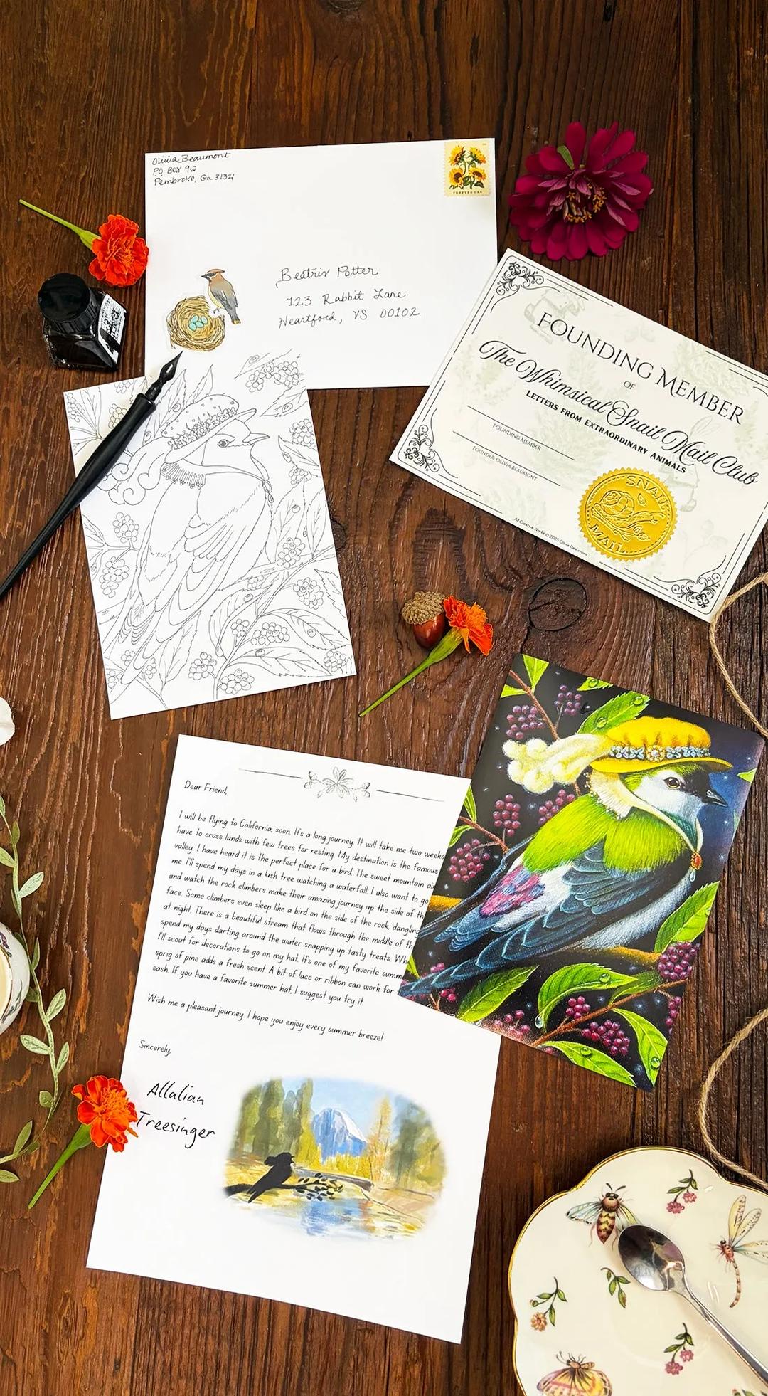 Whimsical Snail Mail Club: Letters from Extraordinary Animals