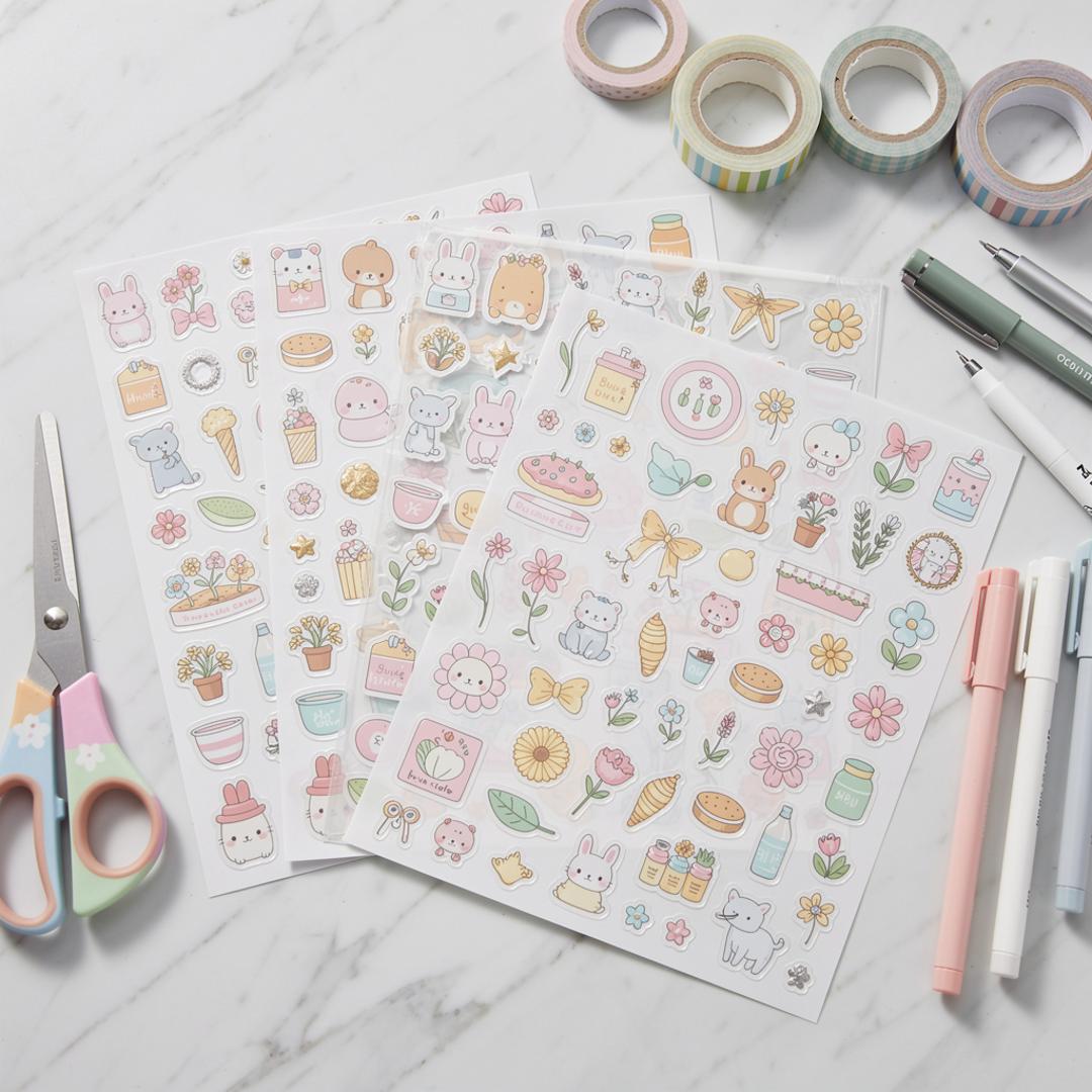 Colorful sticker sheets